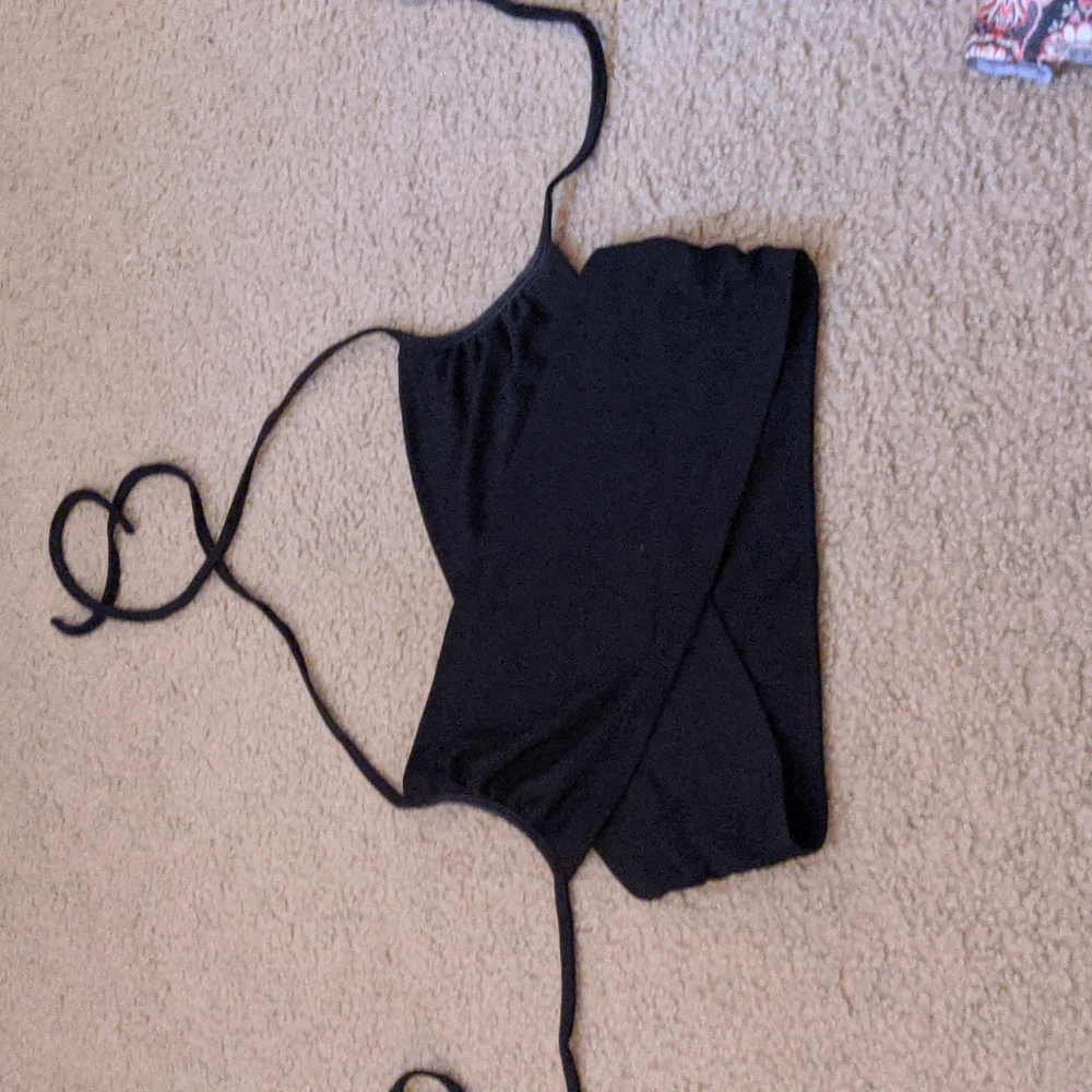 Wrap around black top. Size S.